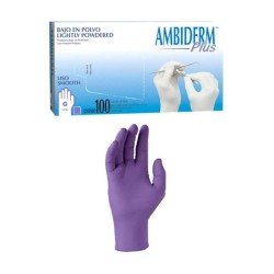 Caja de Guantes de Látex Morados